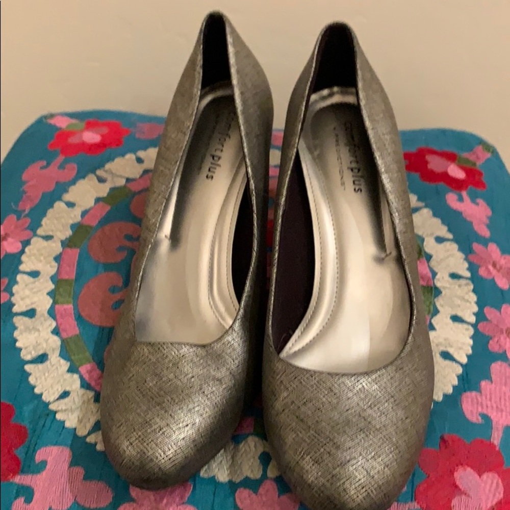 ComfortPlus Silver Grey Heels. Size 12.
